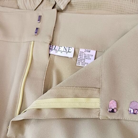 SELENE SPORT 90's Three Piece Dressy Pant Set Pockets Long Sleeve Green Size 24 - Picture 7 of 12